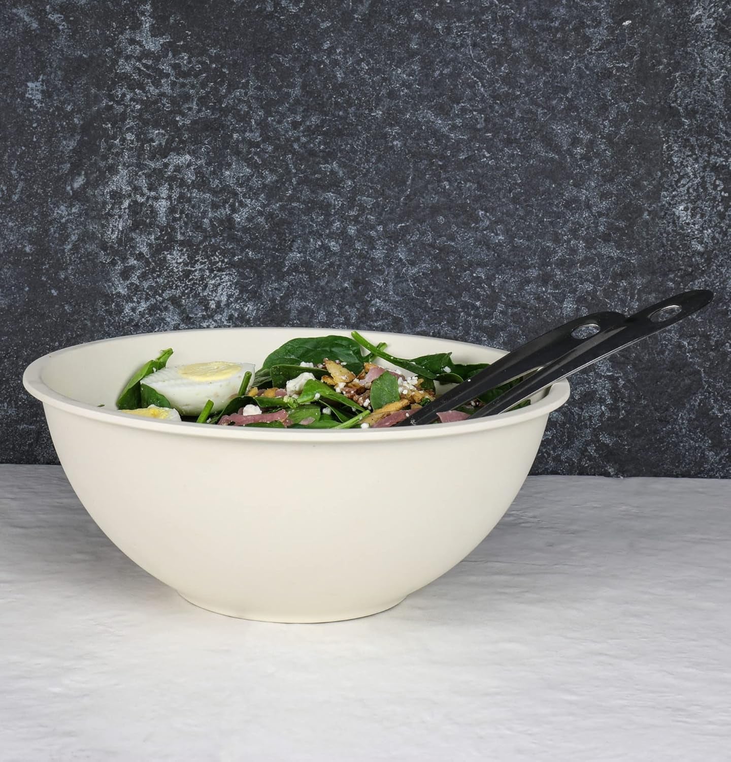 Eco Bamboo Fiber Mixing Bowl Set, 6 Piece Set, Natural