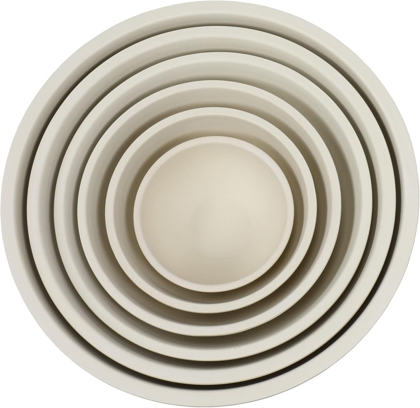 Eco Bamboo Fiber Mixing Bowl Set, 6 Piece Set, Natural