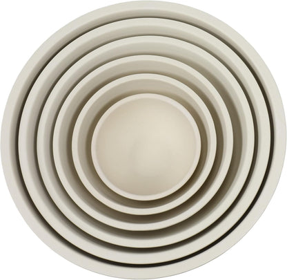 Eco Bamboo Fiber Mixing Bowl Set, 6 Piece Set, Natural