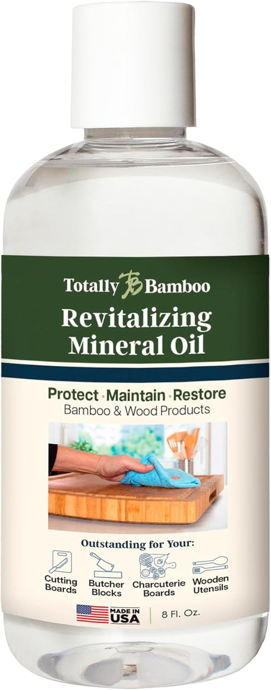 Cutting Board Oil – Food Grade Mineral Oil for Wood & Bamboo Butcher Blocks, Utensils & Countertops, Food Safe, 8 Ounces